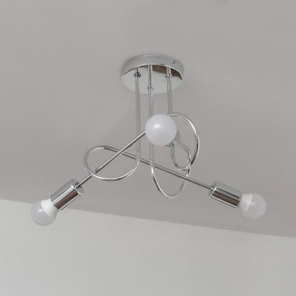 Opbouwkroonluchter OXFORD 3xE27/15W/230V glanzend chroom