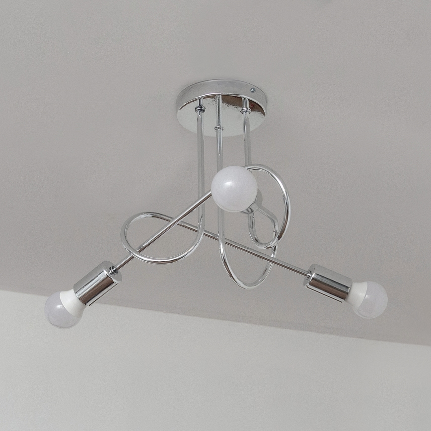 Opbouwkroonluchter OXFORD 3xE27/15W/230V glanzend chroom