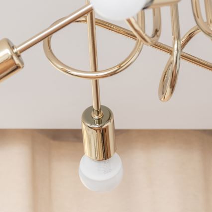 Opbouwkroonluchter OXFORD 5xE27/15W/230V goud