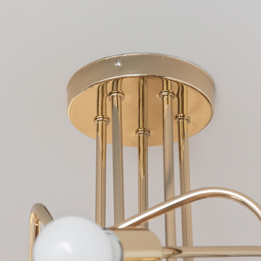 Opbouwkroonluchter OXFORD 5xE27/15W/230V goud