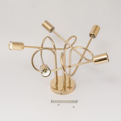 Opbouwkroonluchter OXFORD 5xE27/15W/230V goud