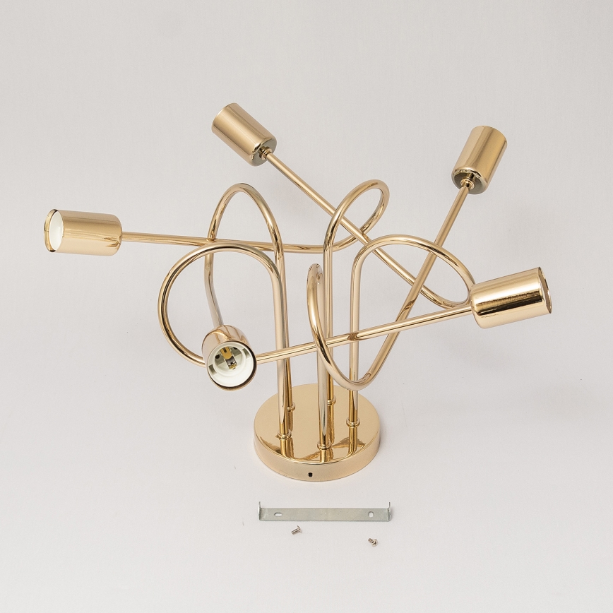 Opbouwkroonluchter OXFORD 5xE27/15W/230V goud