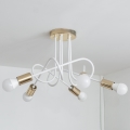 Opbouwkroonluchter OXFORD 5xE27/15W/230V goud/wit