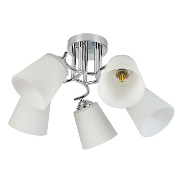 Opbouwkroonluchter PAFOS 5x E27/15W/230V glanzend chroom