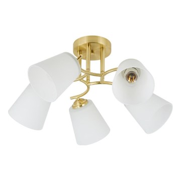 Opbouwkroonluchter PAFOS 5xE27/15W/230V goudkleurig