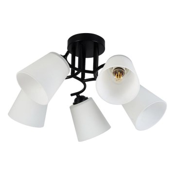 Opbouwkroonluchter PAFOS 5xE27/15W/230V zwart