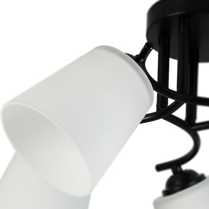 Opbouwkroonluchter PAFOS 5xE27/15W/230V zwart