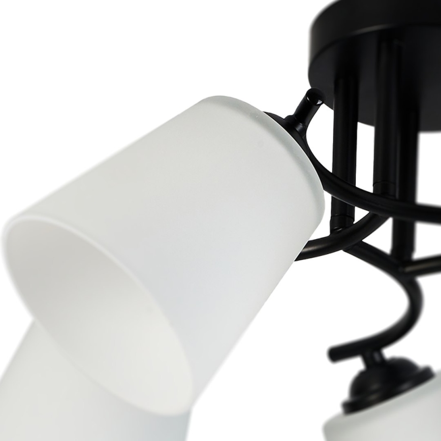 Opbouwkroonluchter PAFOS 5xE27/15W/230V zwart