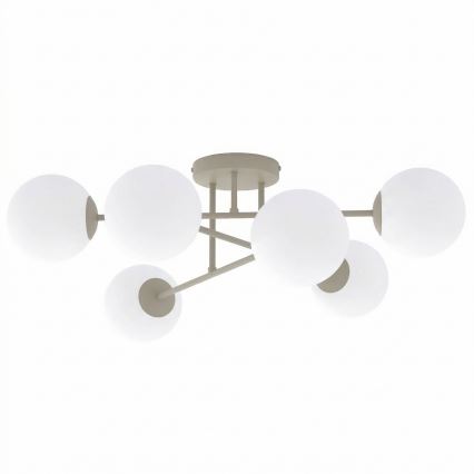 Opbouwkroonluchter ROMA 6xE14/10W/230V, beige