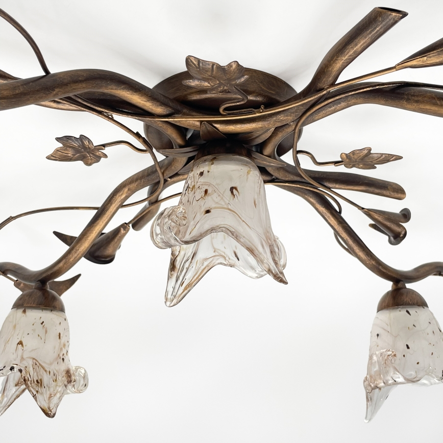 Opbouwkroonluchter ROZETA 5xE14/40W/230V brons