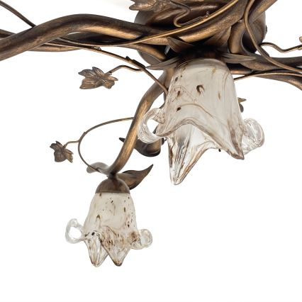 Opbouwkroonluchter ROZETA 5xE14/40W/230V brons