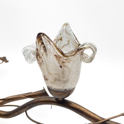 Opbouwkroonluchter ROZETA 5xE14/40W/230V brons