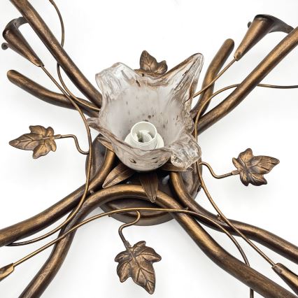 Opbouwkroonluchter ROZETA 5xE14/40W/230V brons