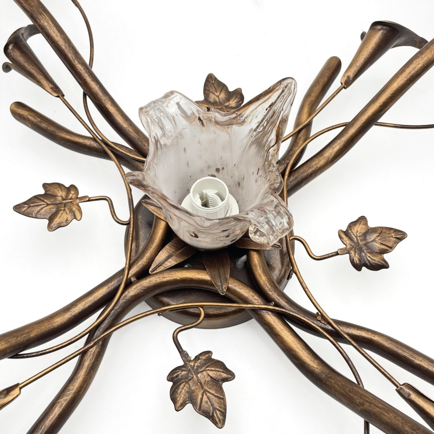 Opbouwkroonluchter ROZETA 5xE14/40W/230V brons