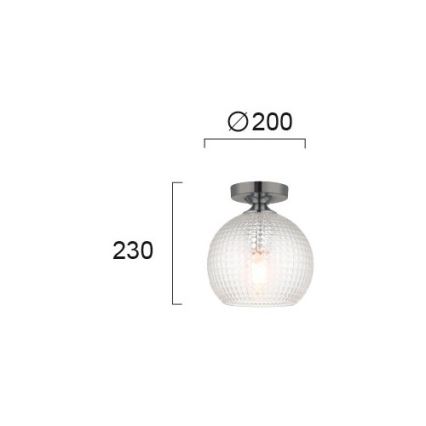 Opbouwkroonluchter TALISA 1xE27/40W/230V zwart chroom
