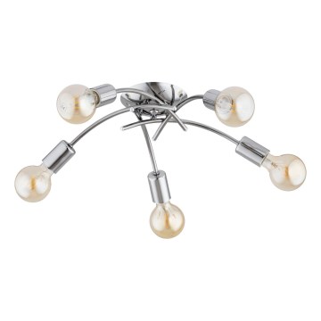 Opbouwkroonluchter TORIZO 5xE27/15W/230V glanzend chroom