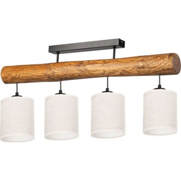 Opbouwkroonluchter TRENO 4xE27/25W/230V grenen