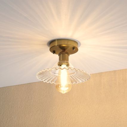 Opbouwkroonluchter TRISH 1xE27/15W/230V goud/helder