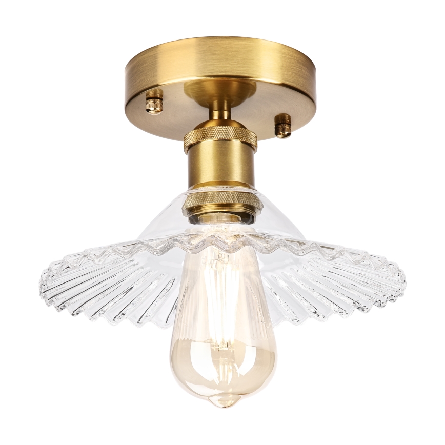 Opbouwkroonluchter TRISH 1xE27/15W/230V goud/helder