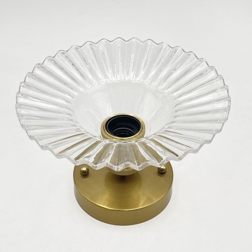Opbouwkroonluchter TRISH 1xE27/15W/230V goud/helder