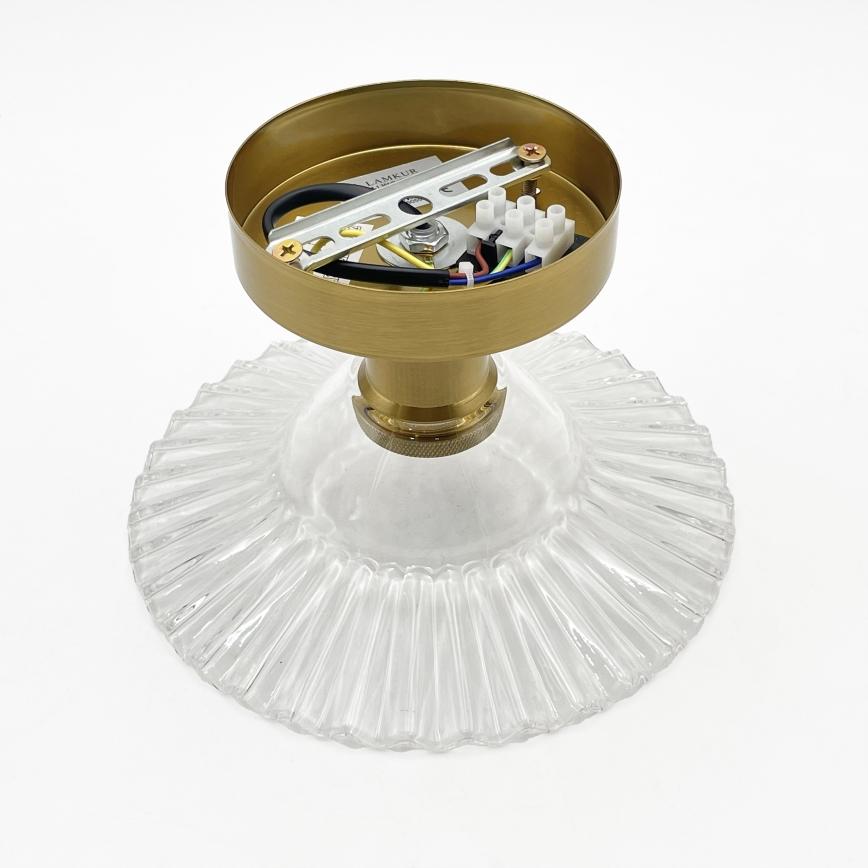 Opbouwkroonluchter TRISH 1xE27/15W/230V goud/helder