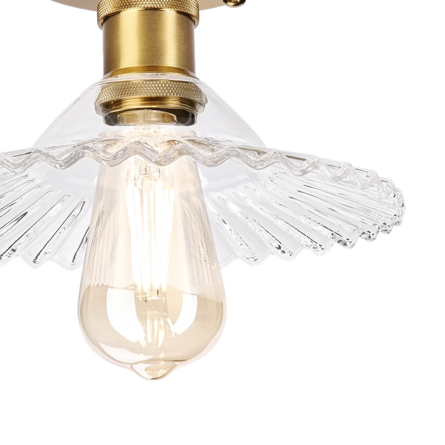 Opbouwkroonluchter TRISH 1xE27/15W/230V goud/helder
