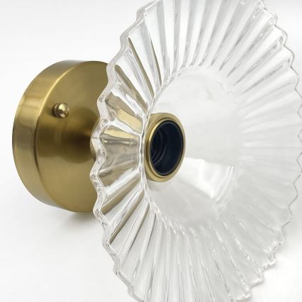 Opbouwkroonluchter TRISH 1xE27/15W/230V goud/helder