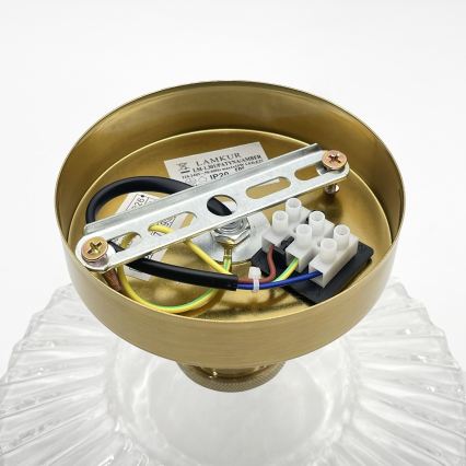 Opbouwkroonluchter TRISH 1xE27/15W/230V goud/helder