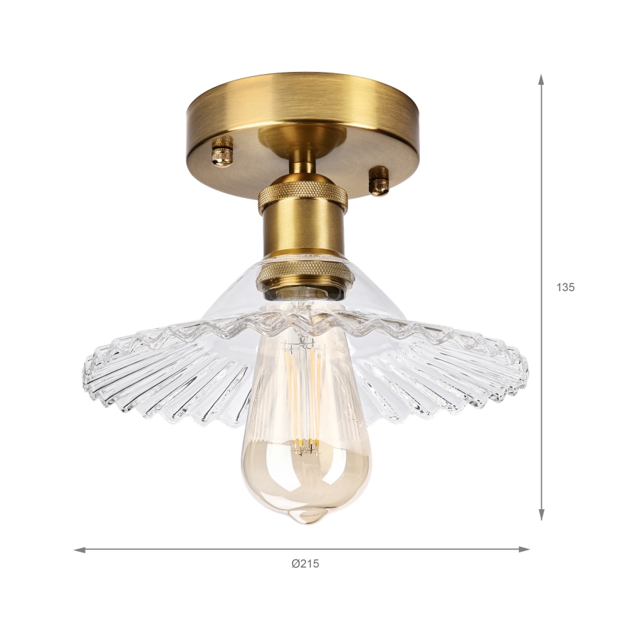 Opbouwkroonluchter TRISH 1xE27/15W/230V goud/helder