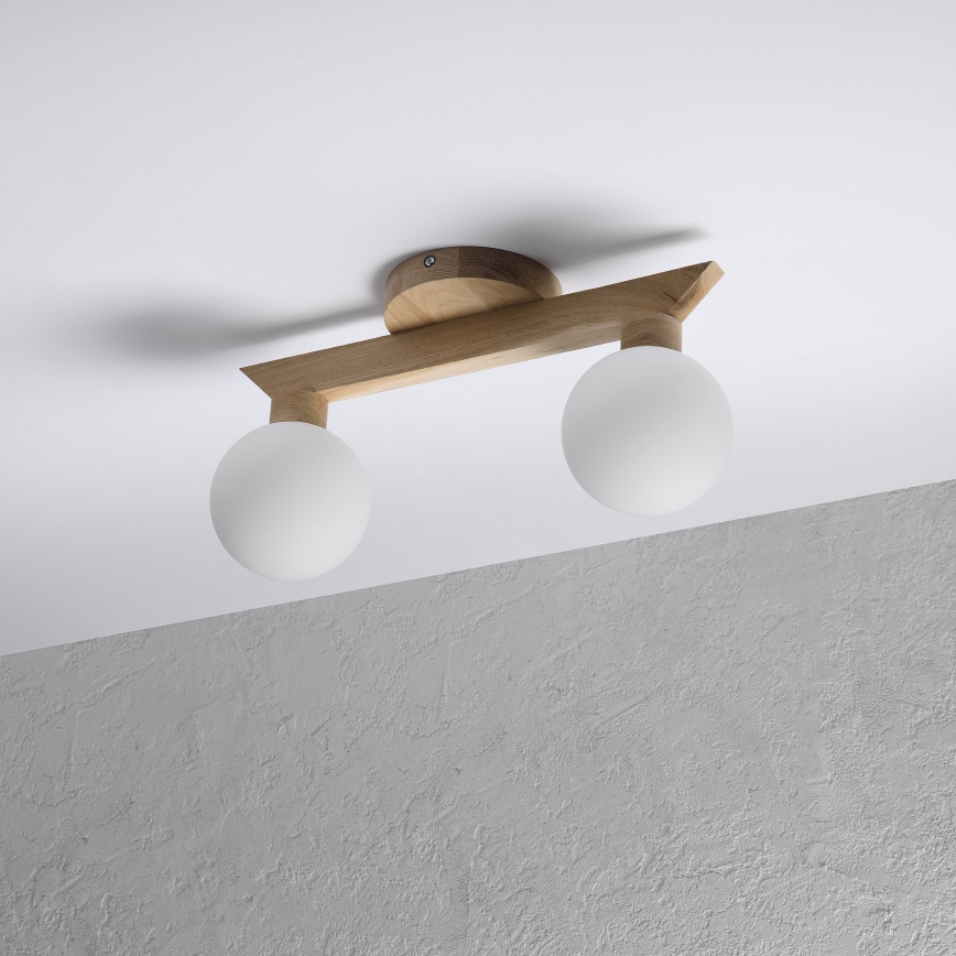 Opbouwlamp ANTONIO 2xG9/5W/230V eiken/wit