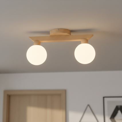 Opbouwlamp ANTONIO 2xG9/5W/230V eiken/wit