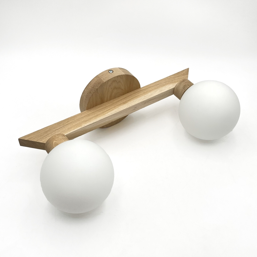 Opbouwlamp ANTONIO 2xG9/5W/230V eiken/wit