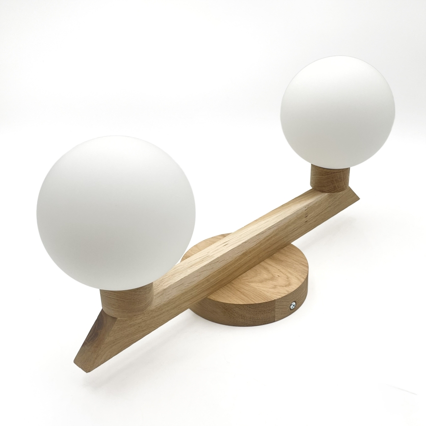 Opbouwlamp ANTONIO 2xG9/5W/230V eiken/wit