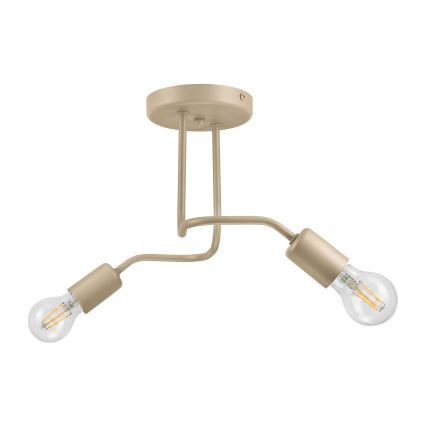 Opbouwlamp CHARLIE 2xE27/15W/230V beige