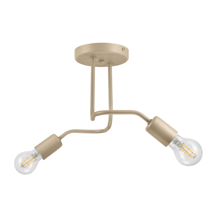 Opbouwlamp CHARLIE 2xE27/15W/230V beige