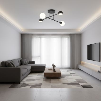 Opbouwlamp HOLON 2xG9/8W/230V + 2xGX53/12W zwart