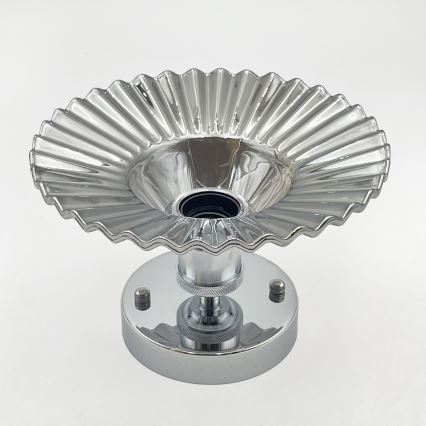 Opbouwlamp TRISH 1xE27/15W/230V glanzend chroom/rookzwart