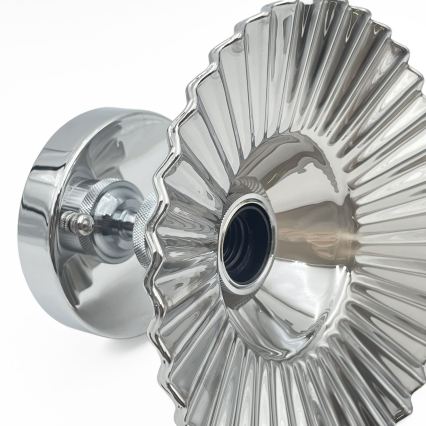 Opbouwlamp TRISH 1xE27/15W/230V glanzend chroom/rookzwart