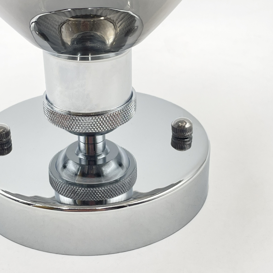 Opbouwlamp TRISH 1xE27/15W/230V glanzend chroom/rookzwart