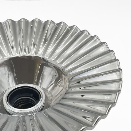 Opbouwlamp TRISH 1xE27/15W/230V glanzend chroom/rookzwart