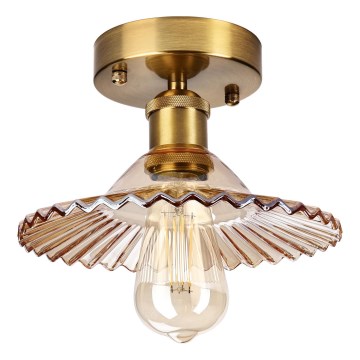 Opbouwlamp TRISH 1xE27/15W/230V goud/gerookt beige