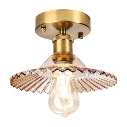 Opbouwlamp TRISH 1xE27/15W/230V goud/gerookt beige