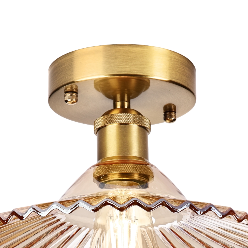 Opbouwlamp TRISH 1xE27/15W/230V goud/gerookt beige