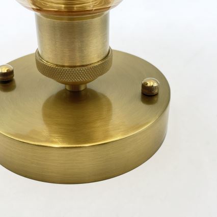 Opbouwlamp TRISH 1xE27/15W/230V goud/gerookt beige