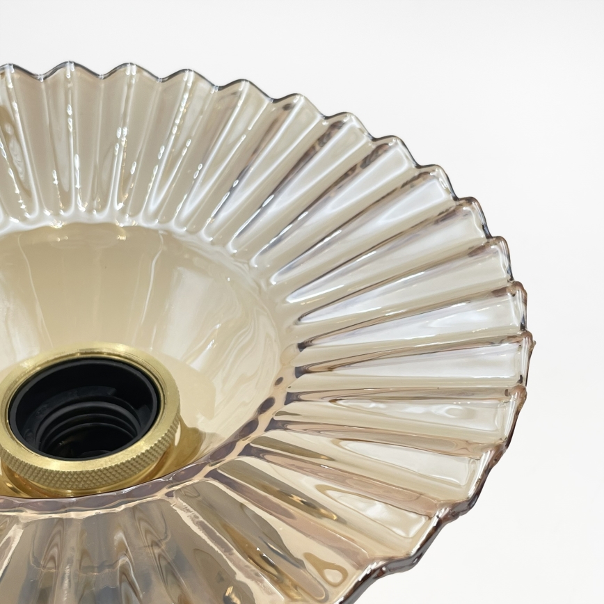 Opbouwlamp TRISH 1xE27/15W/230V goud/gerookt beige