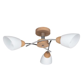 Opbouwlamp VILETTA 3xE27/60W/230V eiken