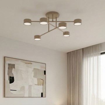 Opbouwplafondlamp HALO 6xGX53/10W/230V beige