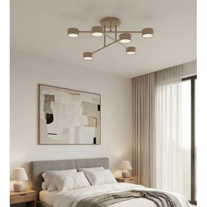 Opbouwplafondlamp HALO 6xGX53/10W/230V beige