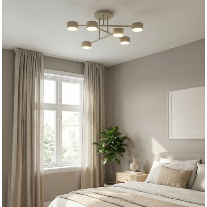 Opbouwplafondlamp HALO 6xGX53/10W/230V beige