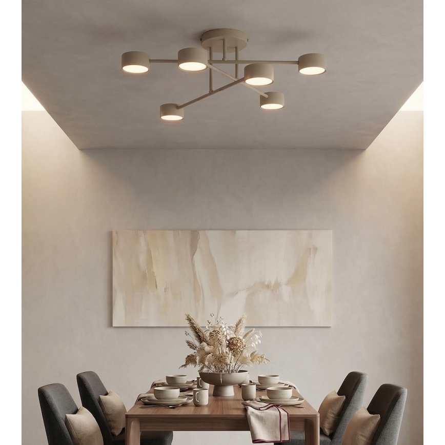 Opbouwplafondlamp HALO 6xGX53/10W/230V beige